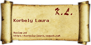 Korbely Laura névjegykártya